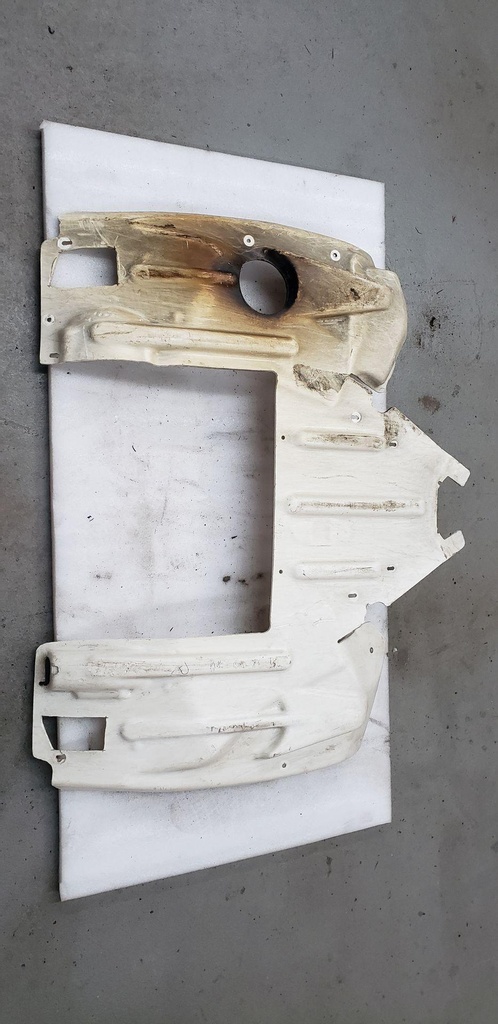 Rear Skid Plate - White - 7639-092 arctic cat
