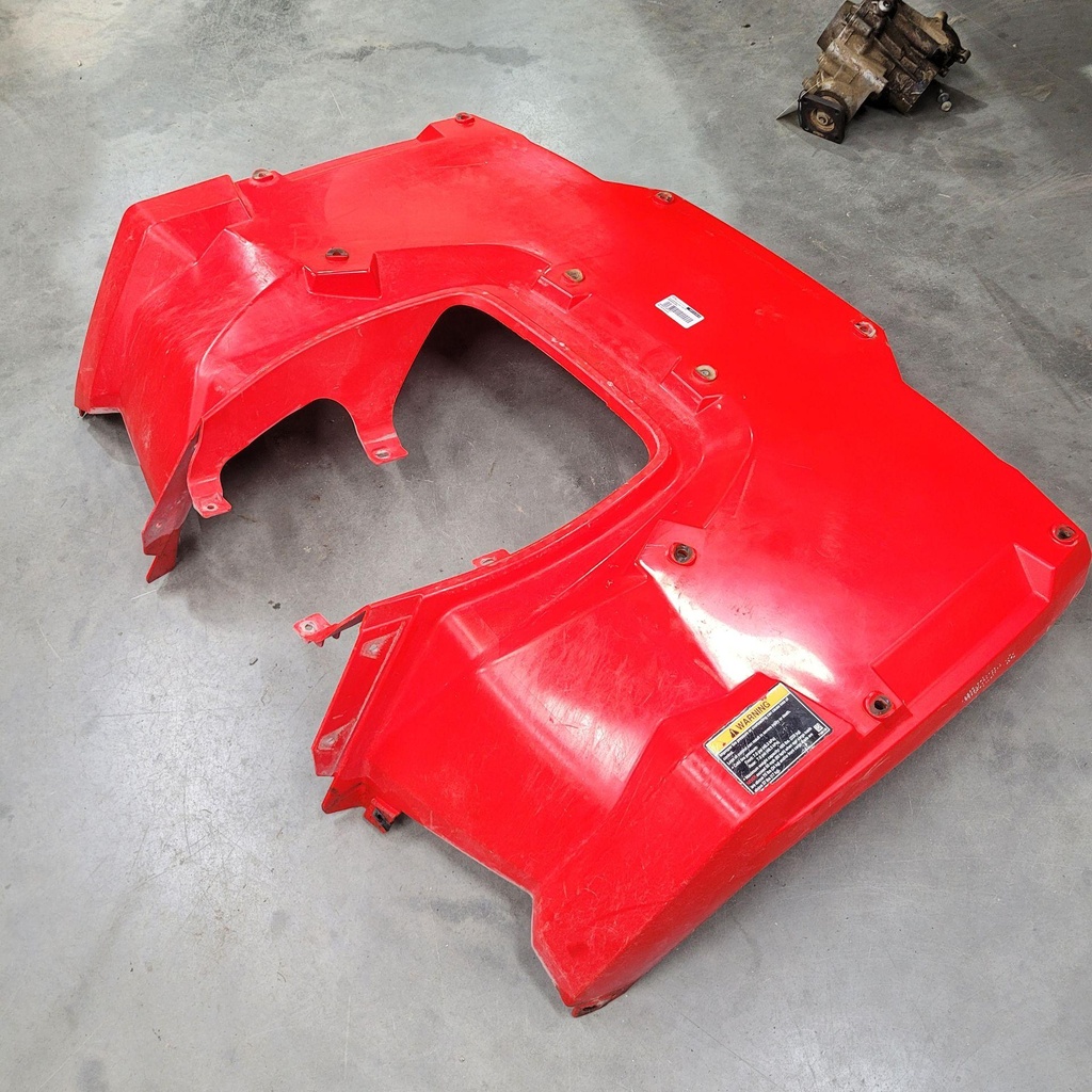 cab assembly, rear, indy red